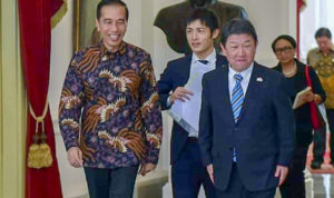 Presiden Jokowi Terima Kunjungan Kehormatan Menlu Jepang