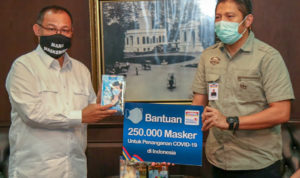 Pemko Medan Terima Bantuan 5000 Masker Dari Indomaret
