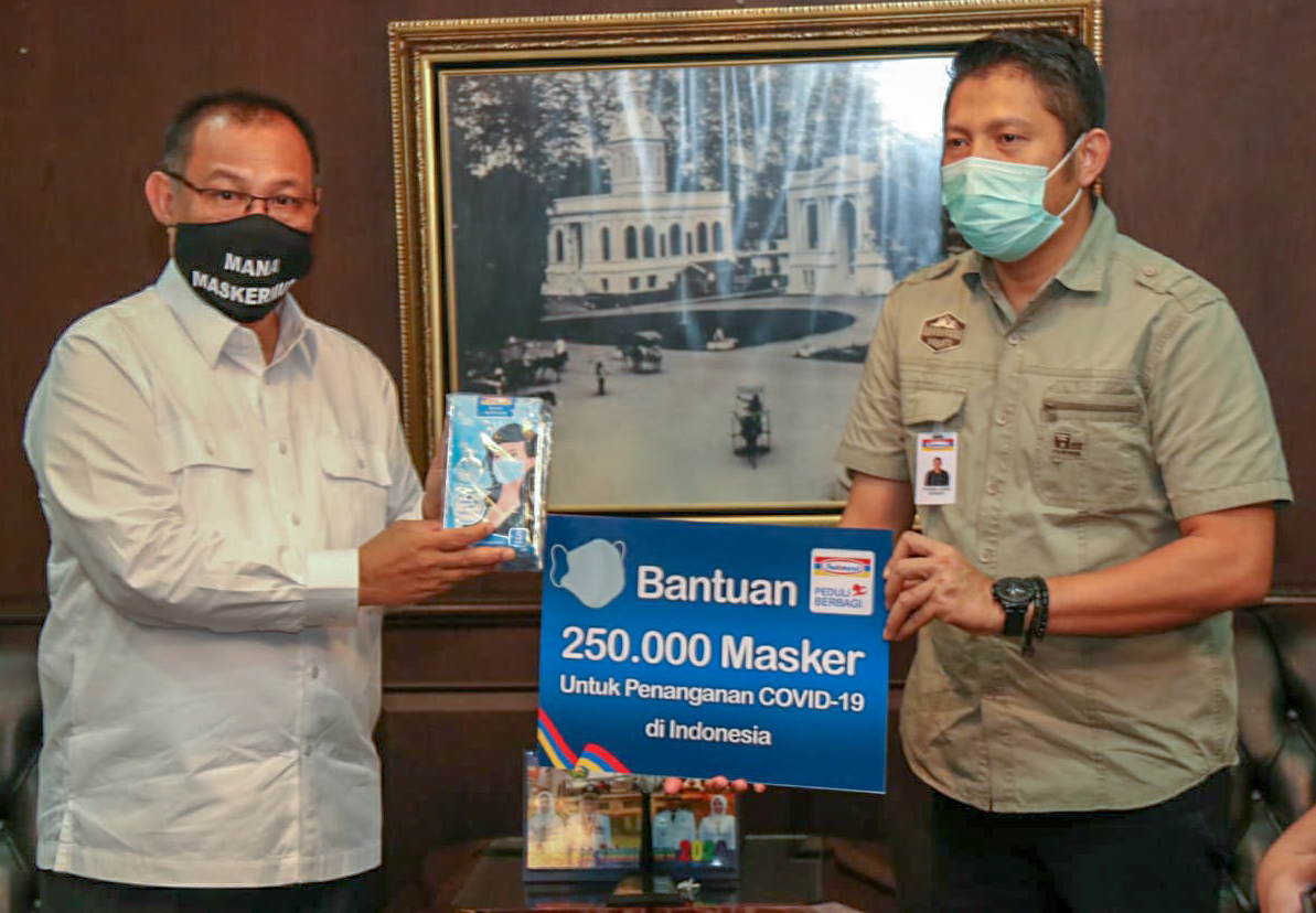 Pemko Medan Terima Bantuan 5000 Masker Dari Indomaret