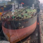 Kapal Tanker KM Jag Leela Terbakar Ludes di Belawan
