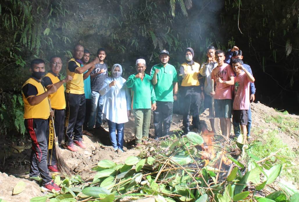 Polres Bersama Masyarakat Giat Bersih Narkoba di Padangsidimpuan