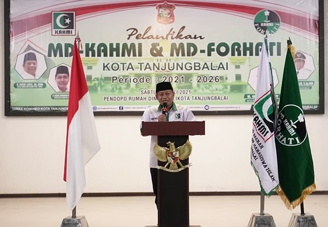 Plt Wali Kota Tanjungbalai Hadiri Pelantikan MD KAHMI