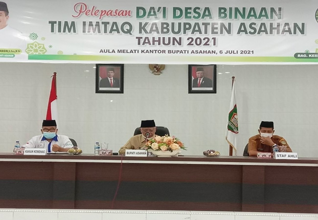 Bupati Asahan Melepas Da'i Desa Binaan Tim Imtaq 2021
