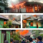 Diduga Akibat Korsleting, 8 Rumah di Sidempuan Hangus Terbakar