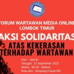 Besok, Forum Jurnalis Lombok Timur Gelar Aksi Solidaritas untuk Wartawan Karawang