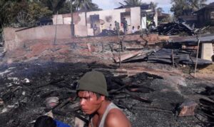 5 Rumah Hangus Terbakar di Desa Banua Tonga Padang Lawas