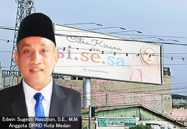 Reklame Tumpang Tindih, Edwin Sugesti Nasution: Kita Minta Perkim Surati Satpol PP Untuk Tertibkan