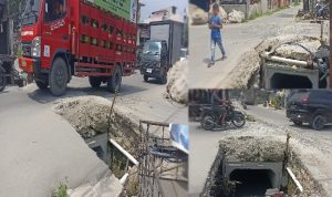 Terkesan Terbengkalai, Imbas Proyek Drainase Pemko Medan, Simpang Jalan Maplindo-Rakyat "Banjir" Kata Makian