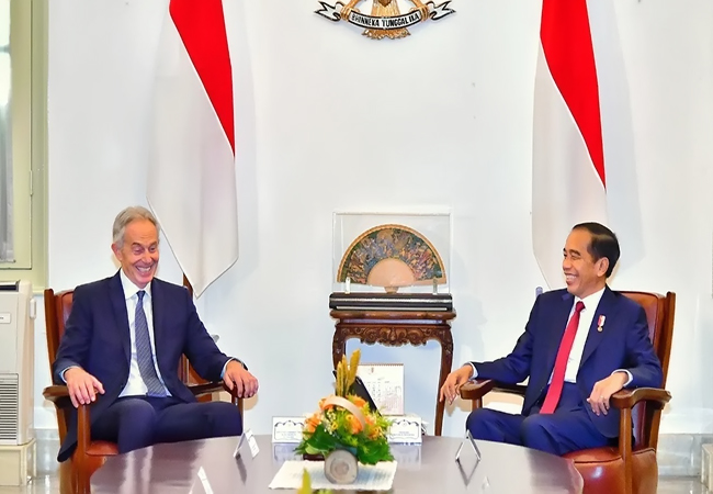 Presiden Jokowi Bahas Investasi Energi dan Percepatan Transformasi Digital dengan Tony Blair